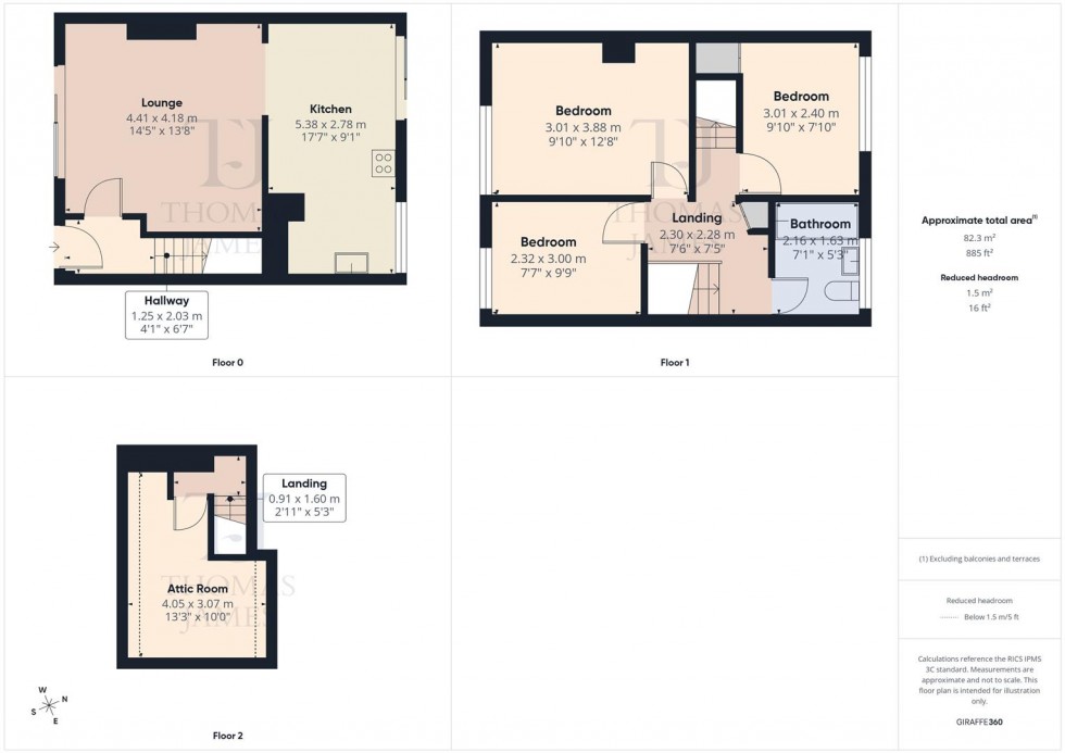 Floorplan for Pinewood Gardens, Clifton, Nottingham