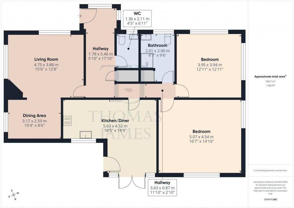 Floorplan for High Meadow, Tollerton, Nottingham