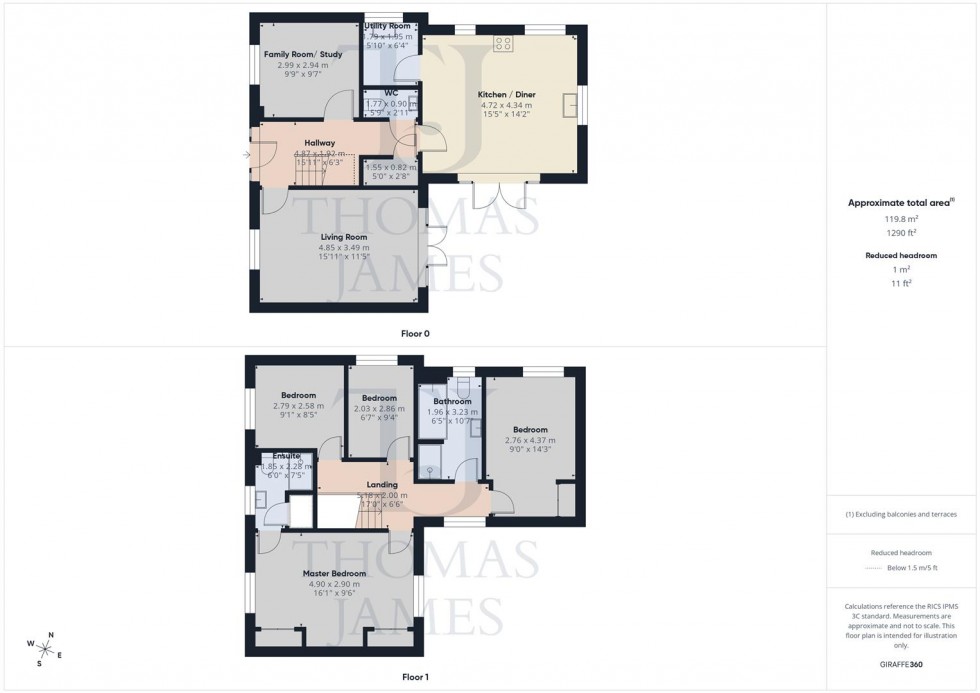 Floorplan for Upton Street, Radcliffe-On-Trent, Nottingham