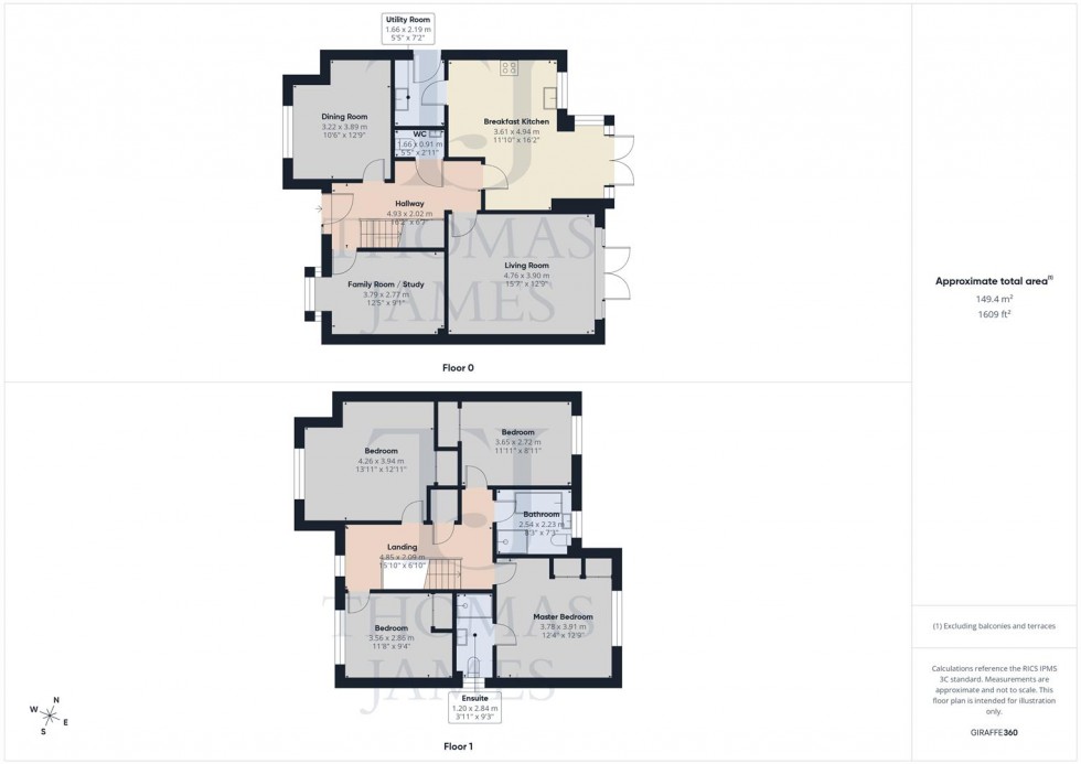 Floorplan for Upton Street, Radcliffe-On-Trent, Nottingham