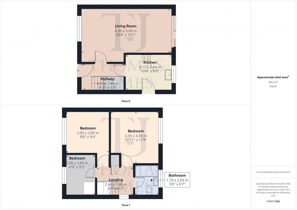 Floorplan for Ash Lea Close, Cotgrave