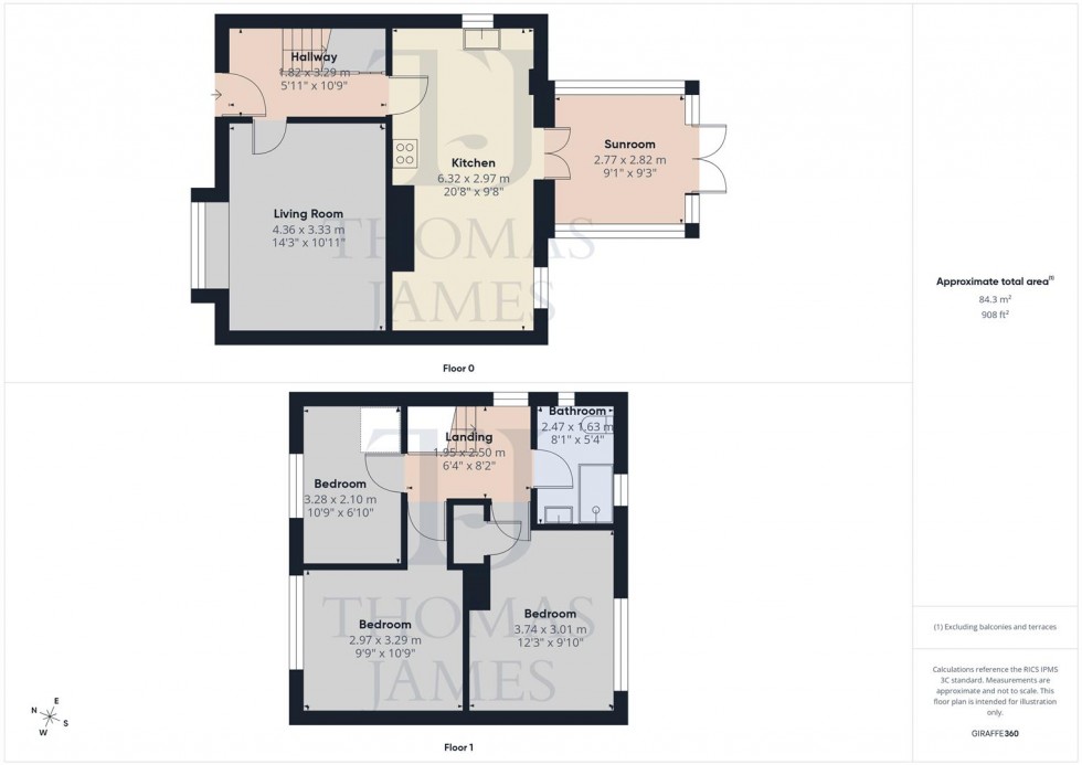 Floorplan for Deans Court, Cotgrave, Nottingham