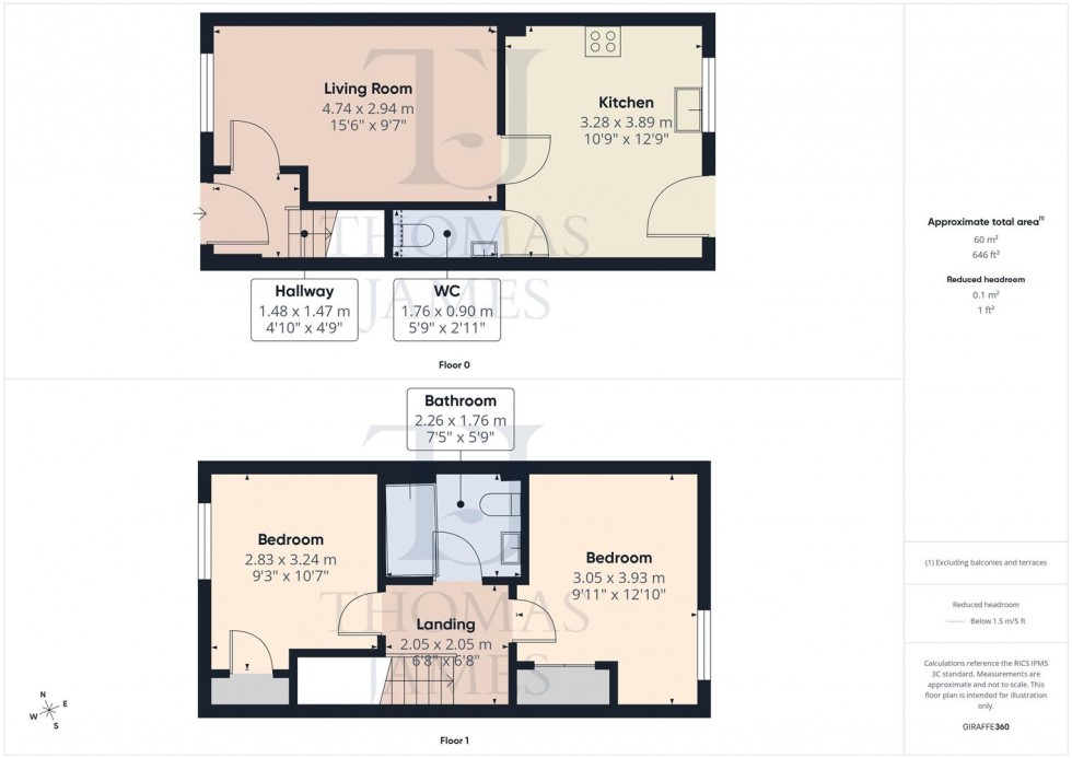 Floorplan for Cornflower Crescent, Ruddington, Nottingham