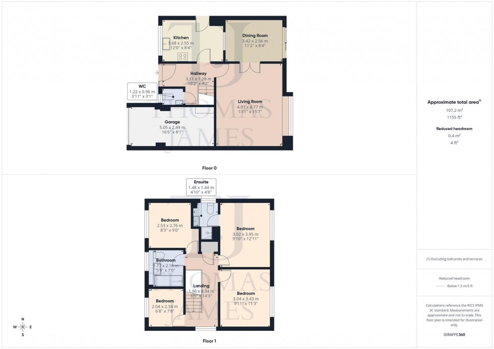 Floorplan for Killerton Park Drive, West Bridgford, Nottingham