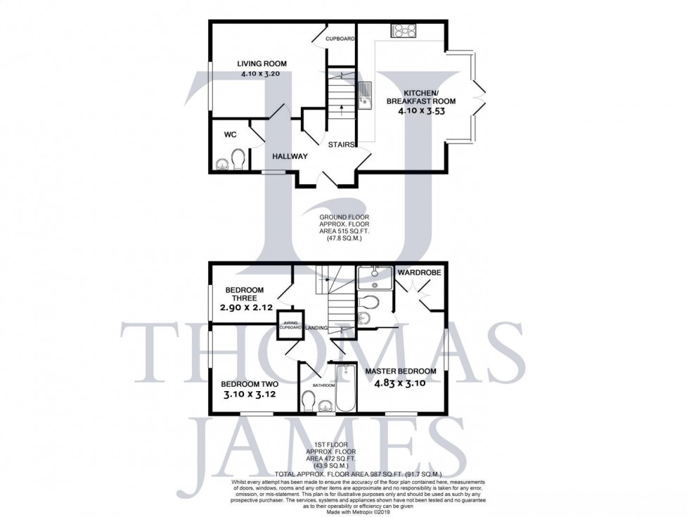 Floorplan for Yew Tree Road, Cotgrave, Nottingham