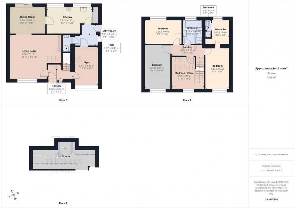 Floorplan for Colston Gate, Cotgrave, Nottingham