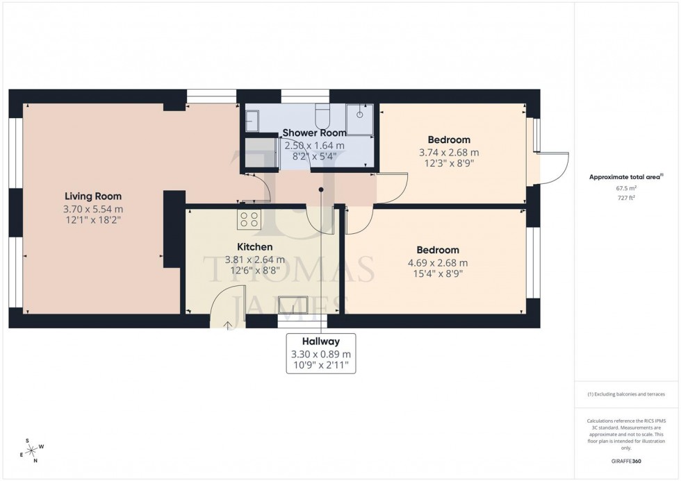 Floorplan for Fairham Close, Ruddington, Nottingham