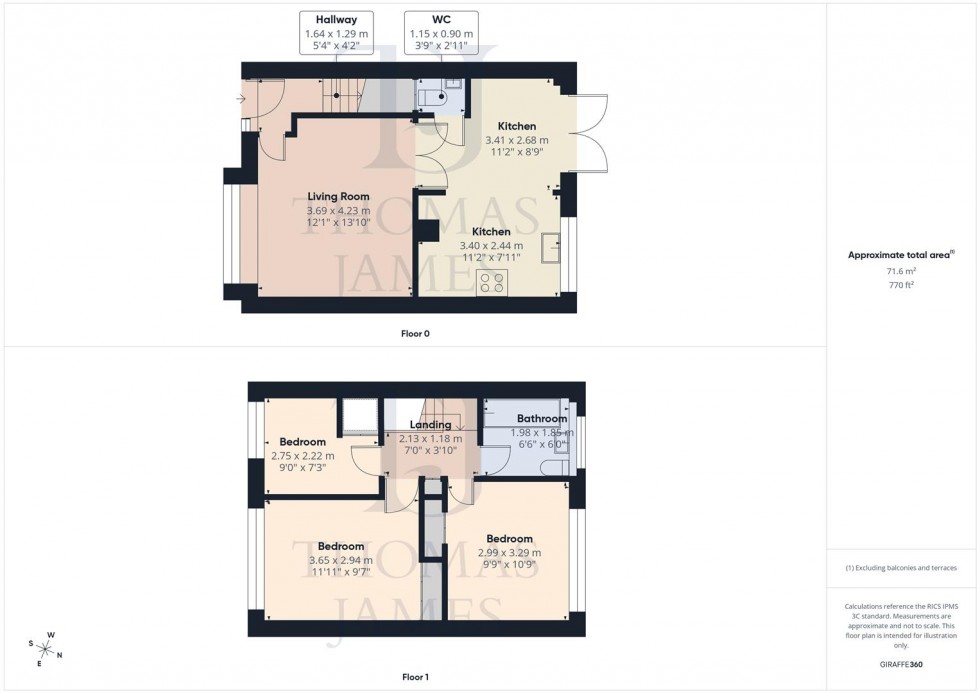 Floorplan for Woodland Close, Cotgrave
