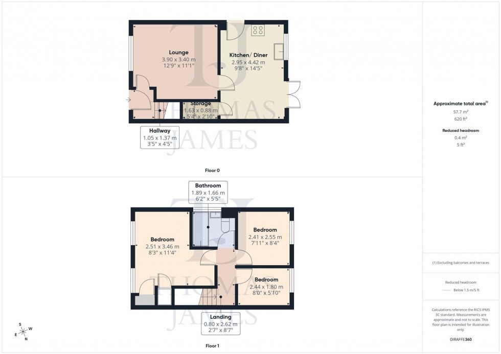 Floorplan for Osprey Close, Barton Green, Nottingham