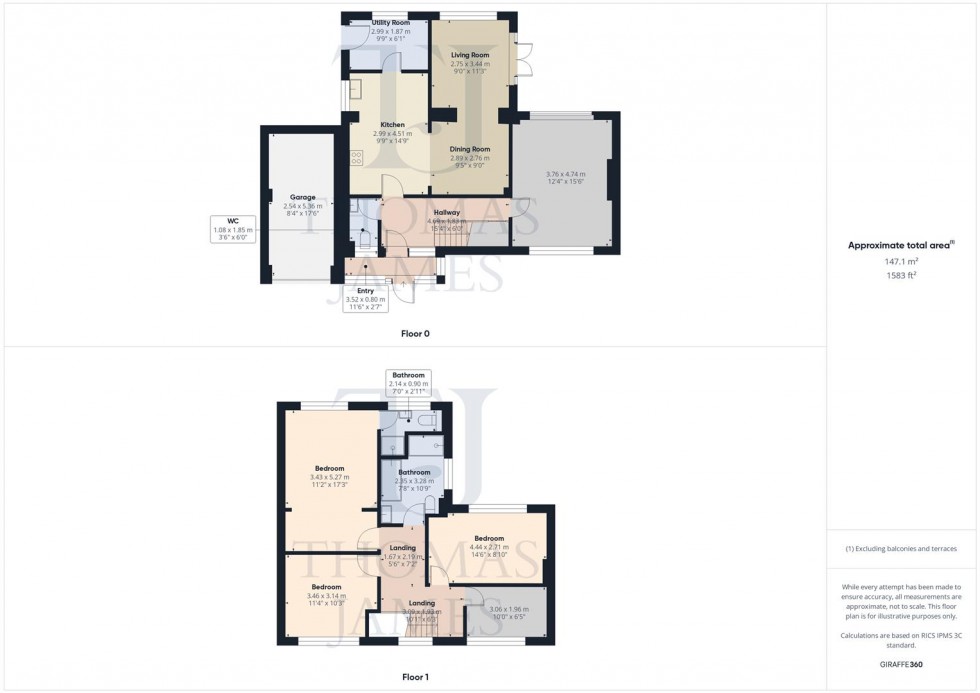 Floorplan for Cropwell Gardens, Radcliffe-On-Trent