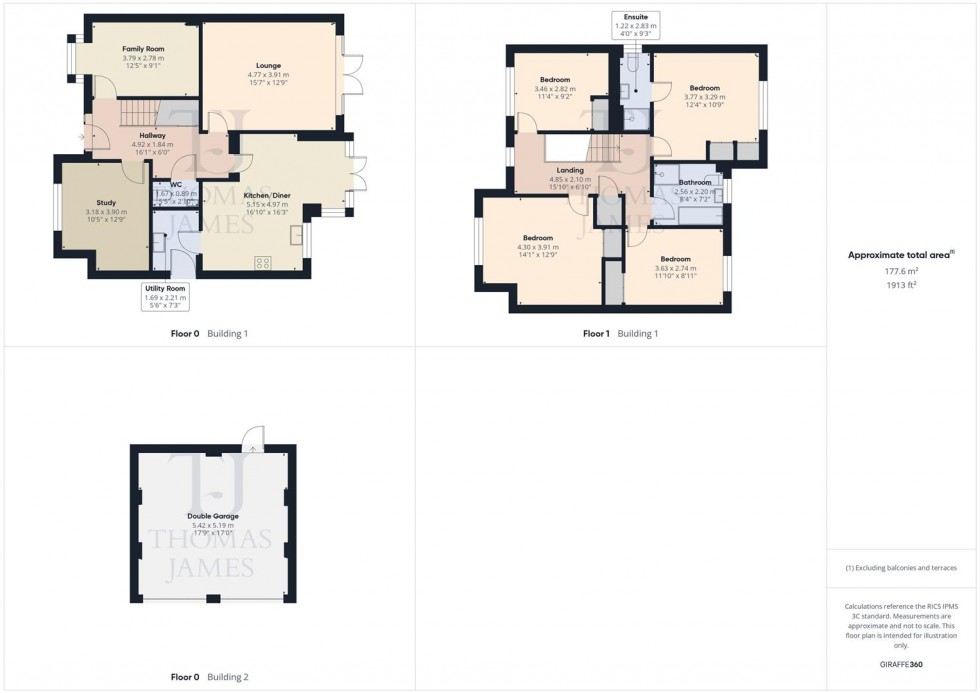 Floorplan for Yarrow Drive, Ruddington