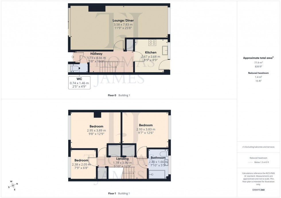 Floorplan for Glenlivet Gardens, Clifton, Nottingham