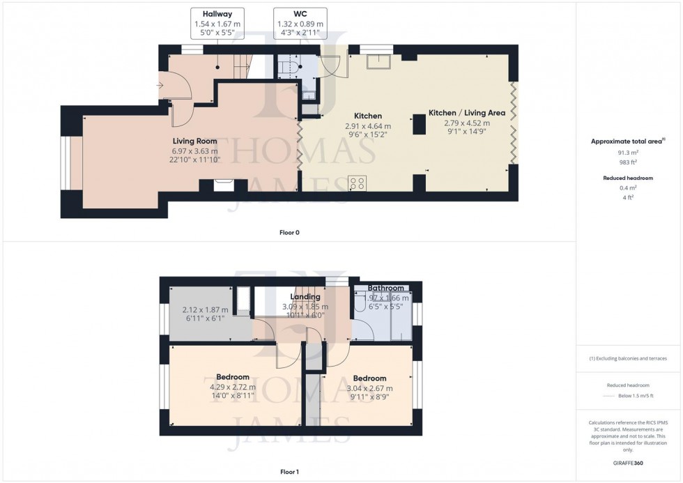 Floorplan for Daisy Close, Cotgrave, Nottingham