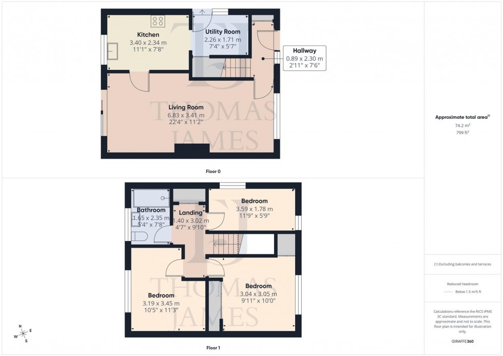 Floorplan for Clarewood Grove, Clifton,Nottingham