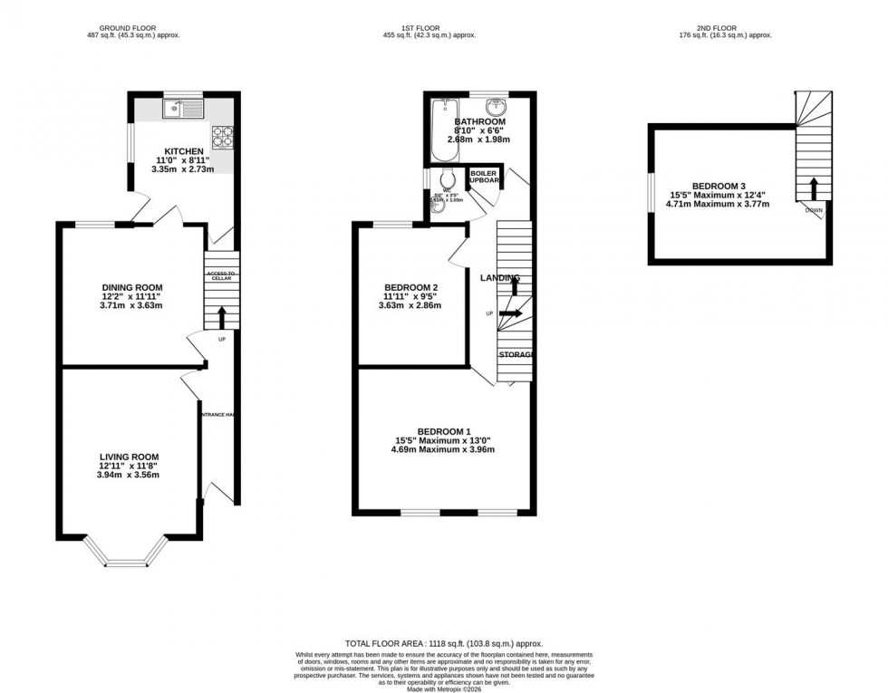 Floorplan for Beaconsfield Street, Nottingham
