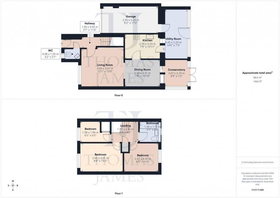 Floorplan for The Warren, Cotgrave, Nottingham