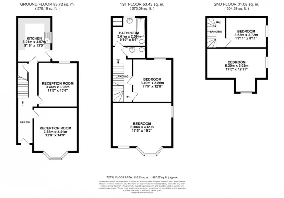 Floorplan for Lenton Boulevard, Nottingham