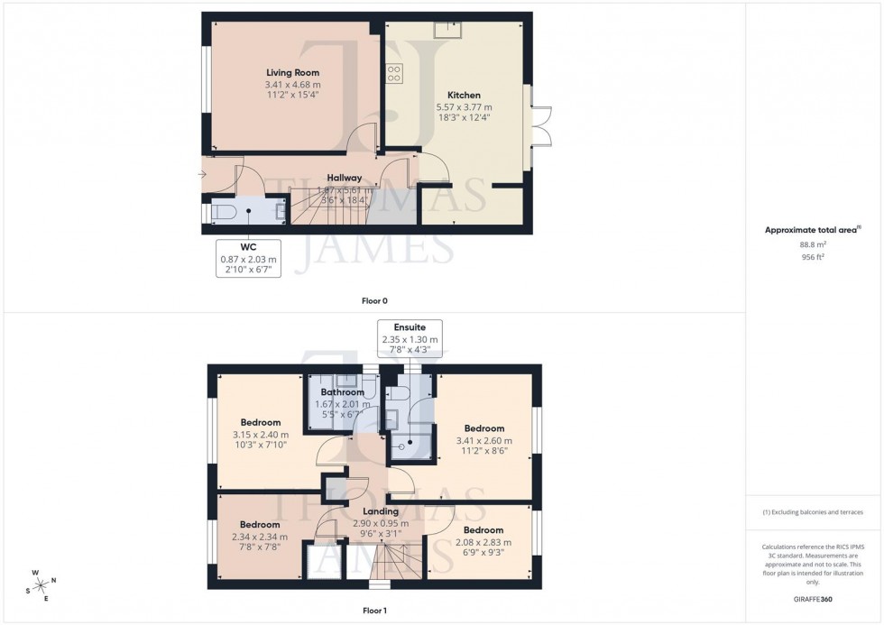 Floorplan for Rumsby Place, Ruddington, Nottingham