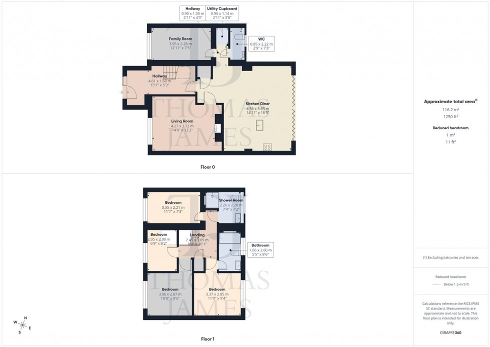 Floorplan for Ash Lea Close, Cotgrave