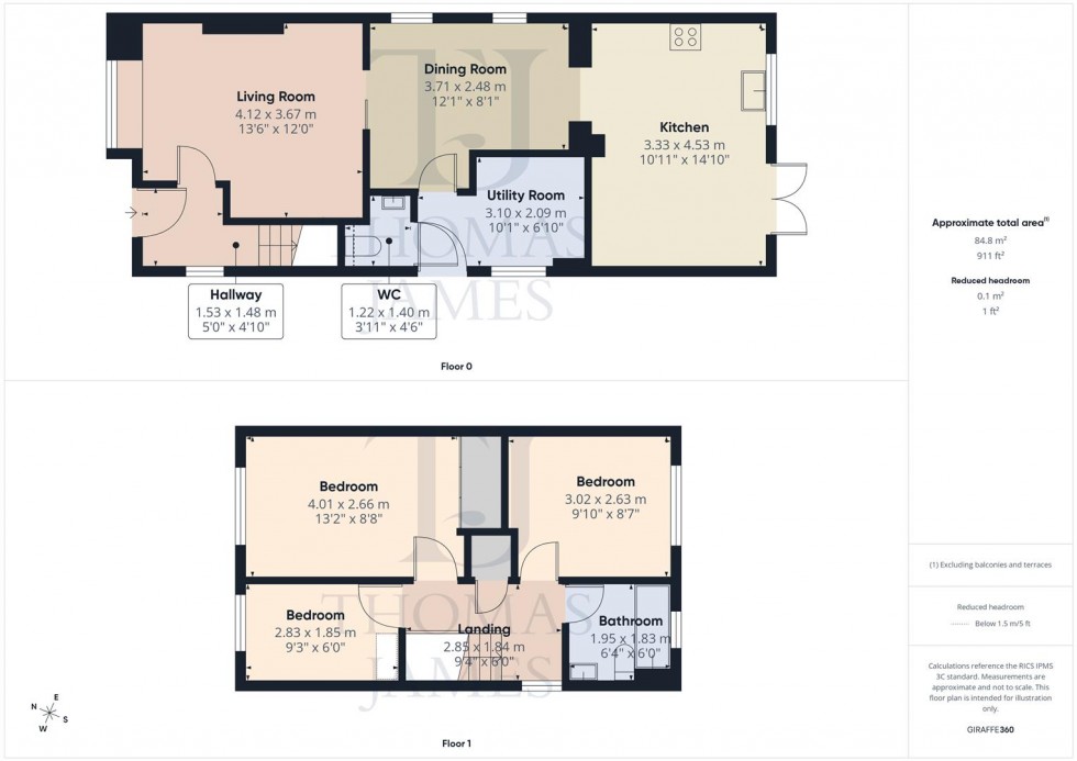 Floorplan for White Furrows, Cotgrave, Nottingham