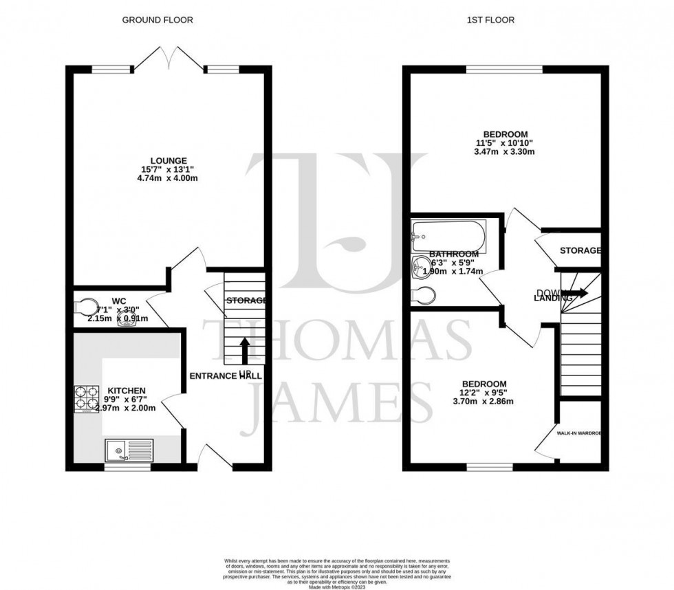 Floorplan for Rowan Close, Cotgrave, Nottingham