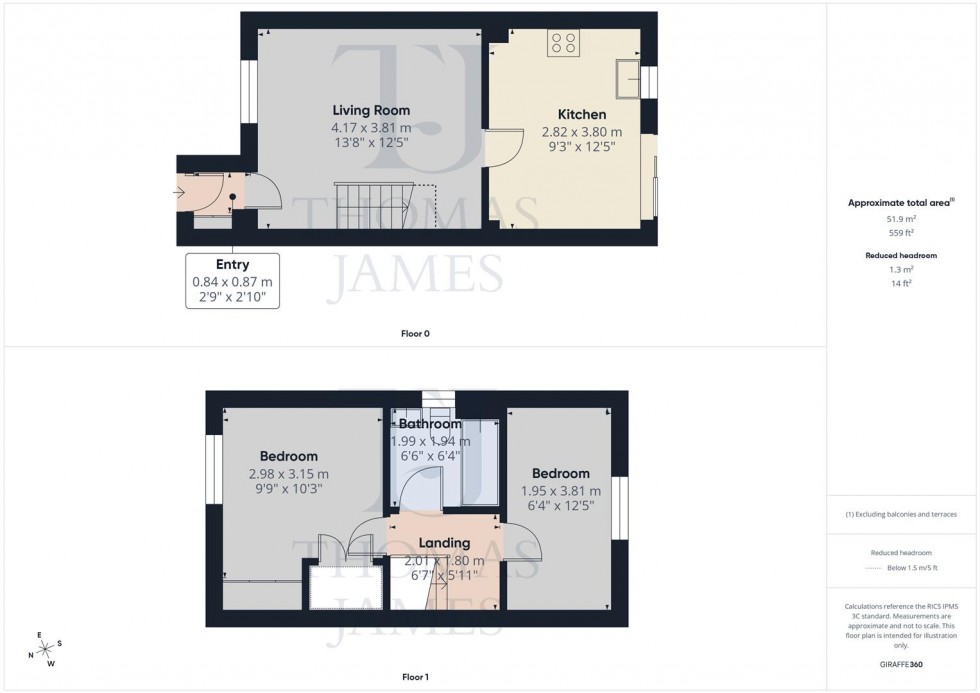 Floorplan for Runcie Close, Cotgrave, Nottingham