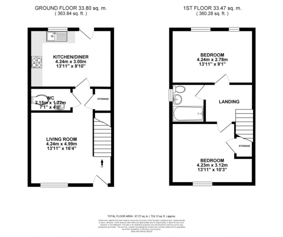 Floorplan for Donald Cobley Close, Hinckley