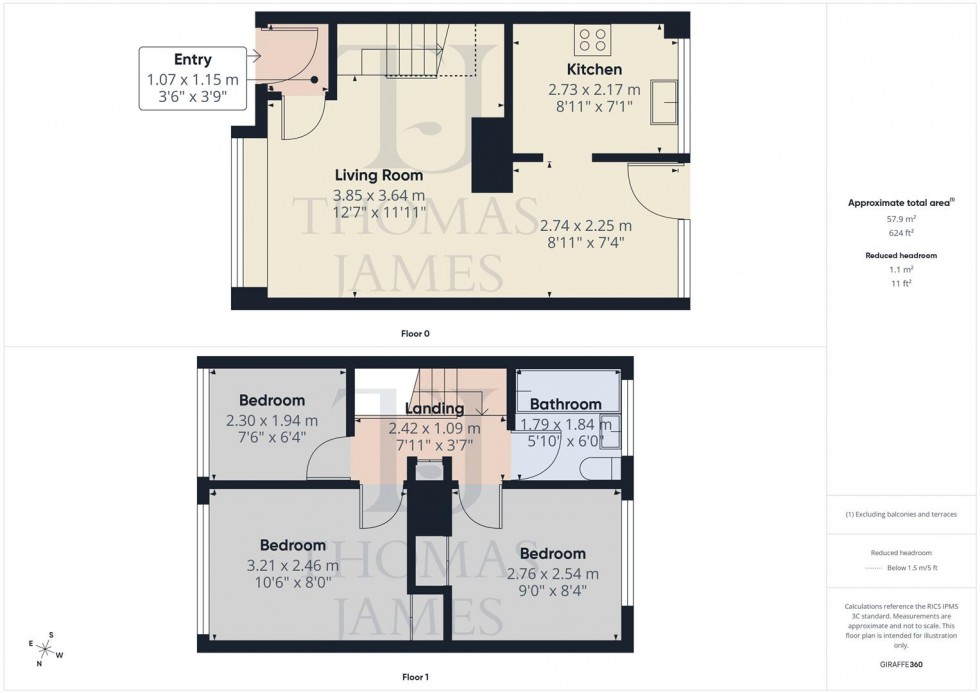 Floorplan for Hawthorne Avenue, Cotgrave, Nottingham