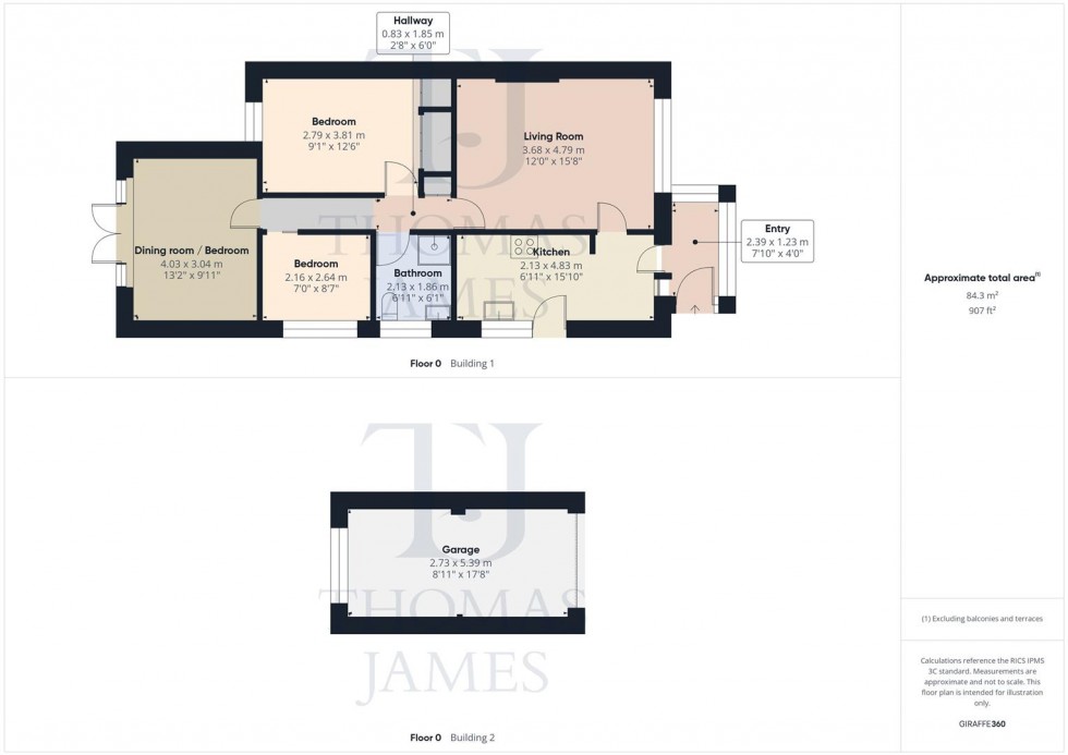 Floorplan for Maple Close, Nottingham
