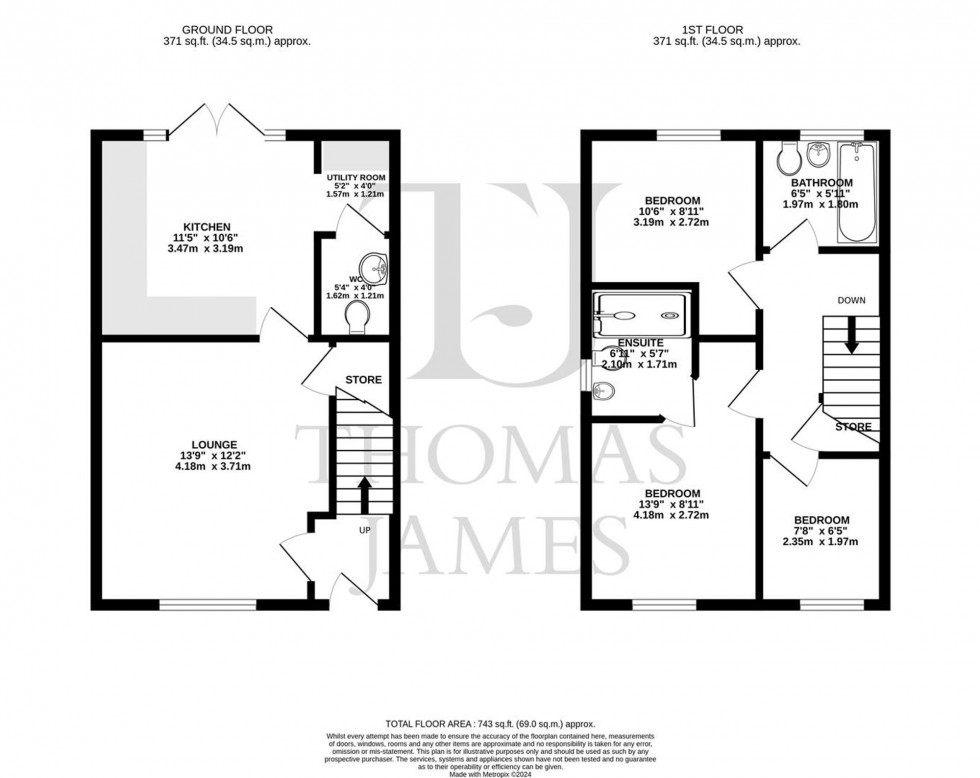 Floorplan for Simpson Drive, Cropwell Bishop, NG12