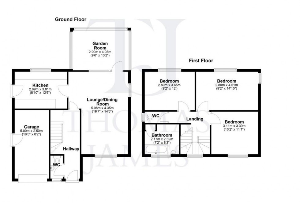 Floorplan for Nicker Hill, Keyworth, NG12