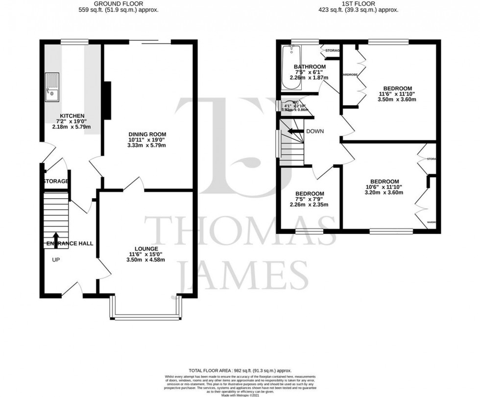 Floorplan for Carter Avenue, Ruddington, NG11