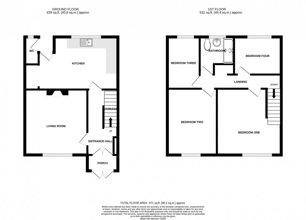 Floorplan for Whitelands, Cotgrave, NG12