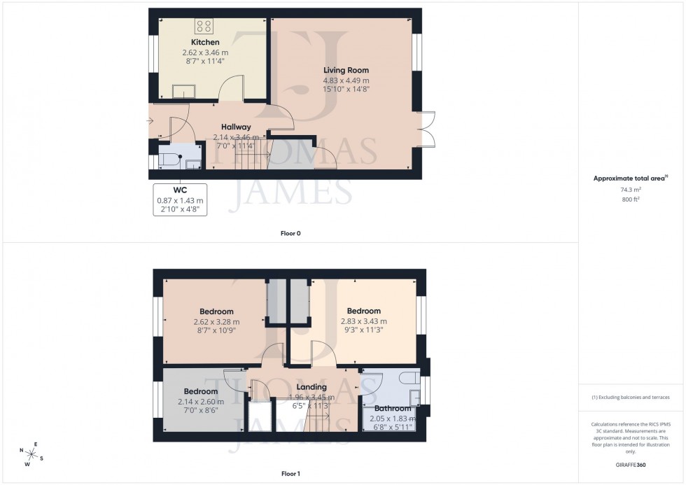 Floorplan for Hallam Drive, Radcliffe-On-Trent, NG12
