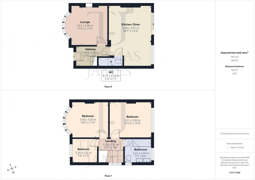 Floorplan for Brookside Road, Ruddington, NG11
