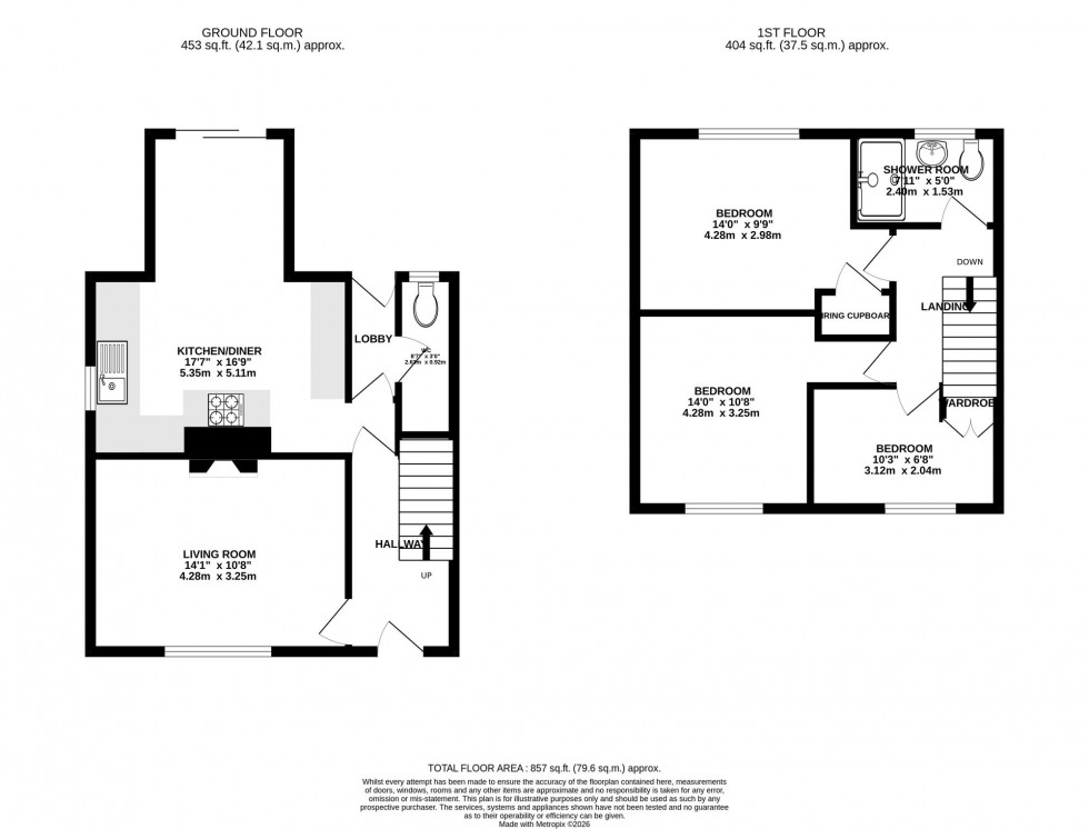 Floorplan for Colston Gate, Cotgrave, NG12
