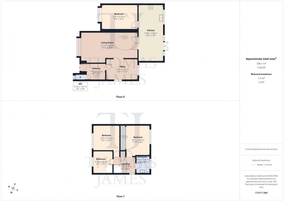 Floorplan for Ash Lea Close, Cotgrave, NG12