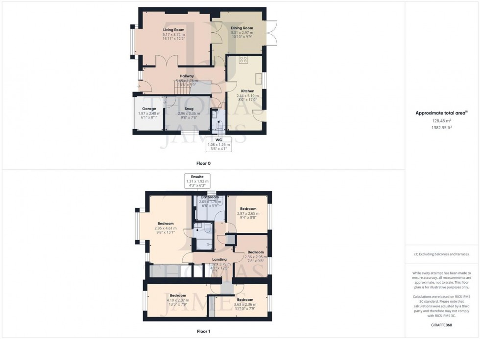 Floorplan for Purbeck Drive, West Bridgford, NG2