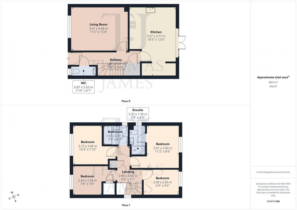 Floorplan for Rumsby Place, Ruddington, NG11