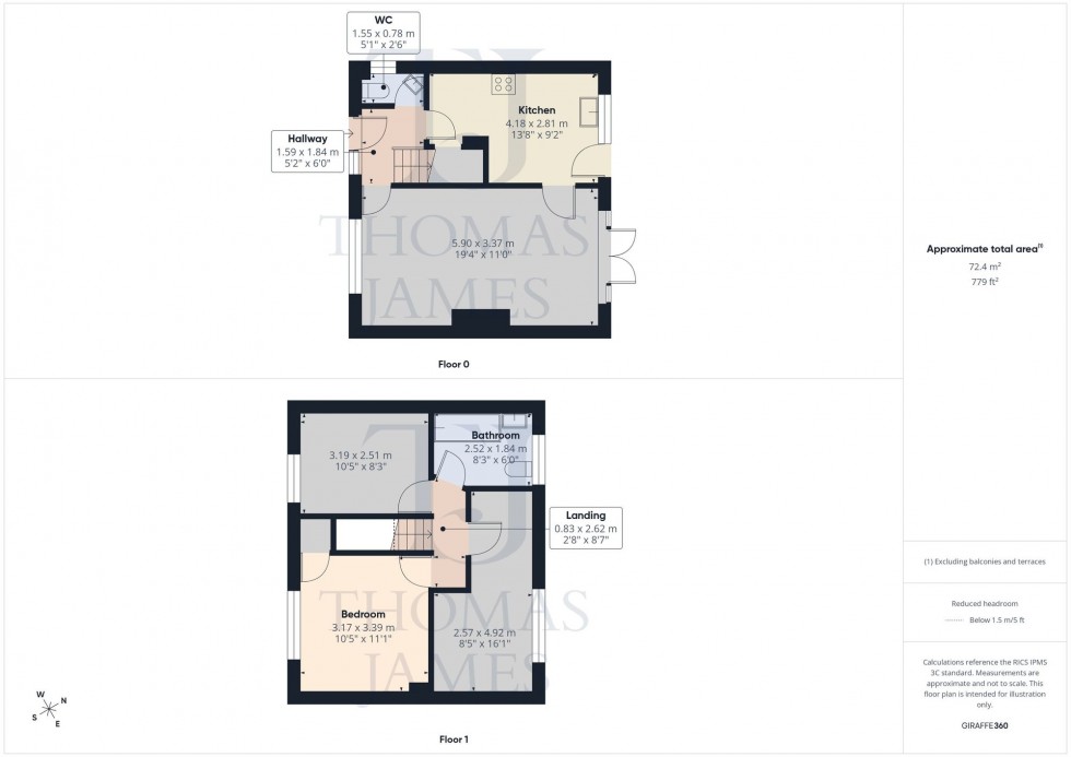 Floorplan for Green Lane, Nottingham, NG11