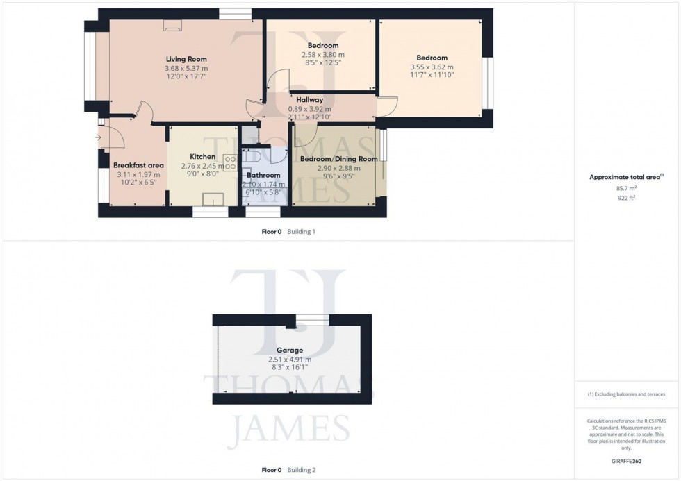 Floorplan for Westway, Cotgrave, NG12