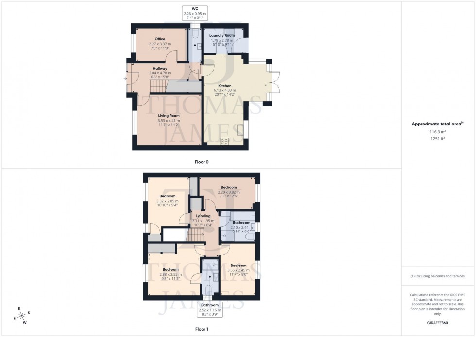 Floorplan for Yarrow Drive, Ruddington, NG11