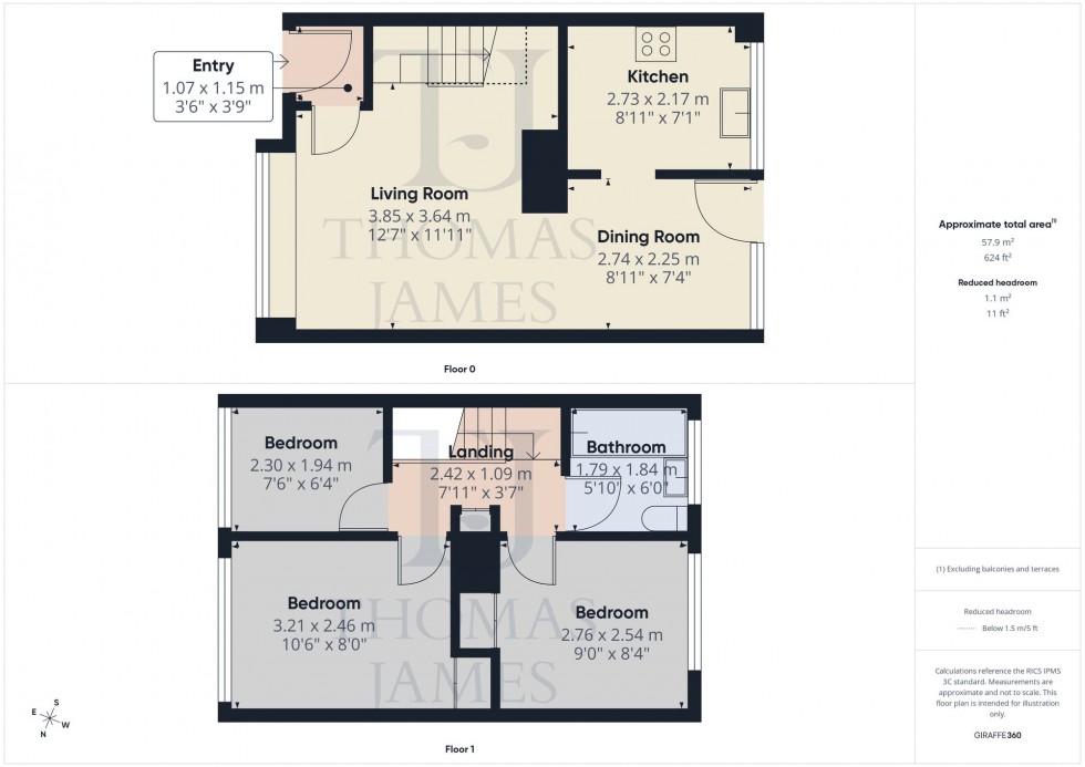 Floorplan for Hawthorne Avenue, Cotgrave, NG12