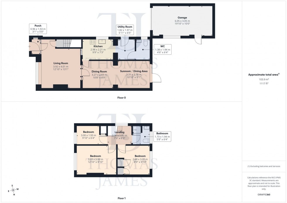Floorplan for Churchill Drive, Ruddington, NG11