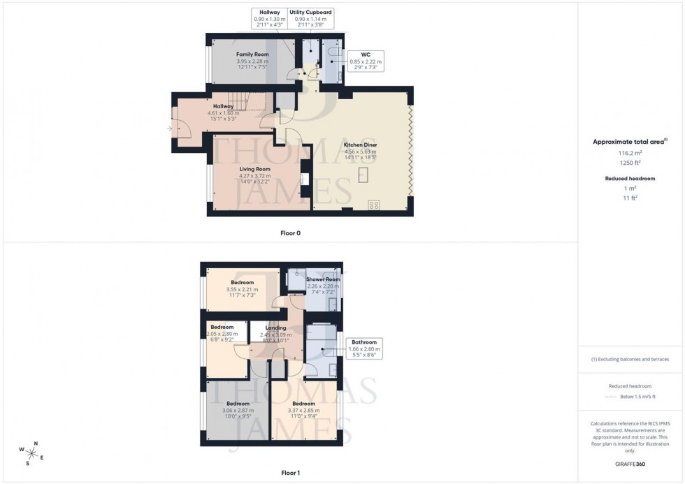 Floorplan for Ash Lea Close, Cotgrave, NG12